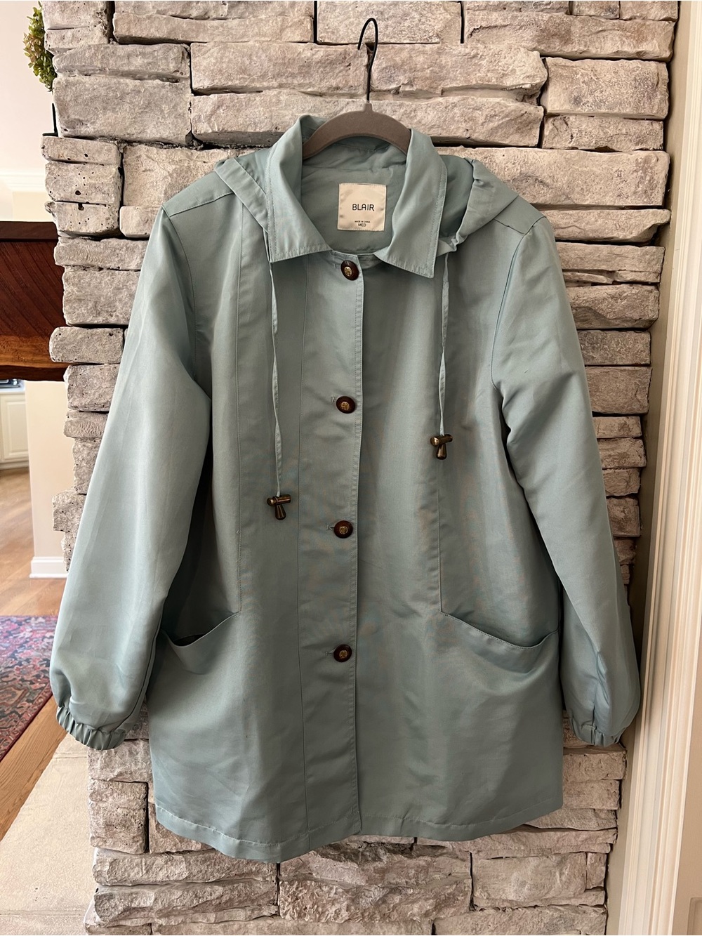 Blair Women's Light Blue Hooded Coat